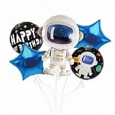 Folijas balonu komplekts “ Astronauts”, 5 gab.