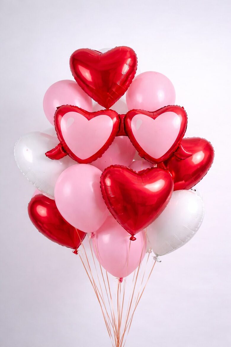 Balonu pušķis “Rozā sapnis”