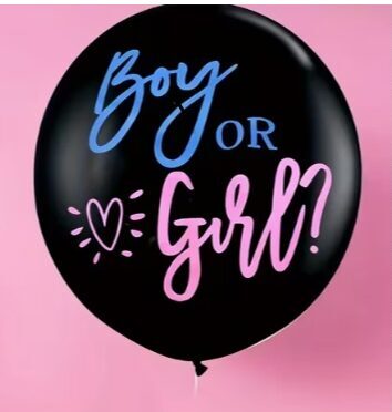 Lateksa balons "Boy or Girl", 60 cm