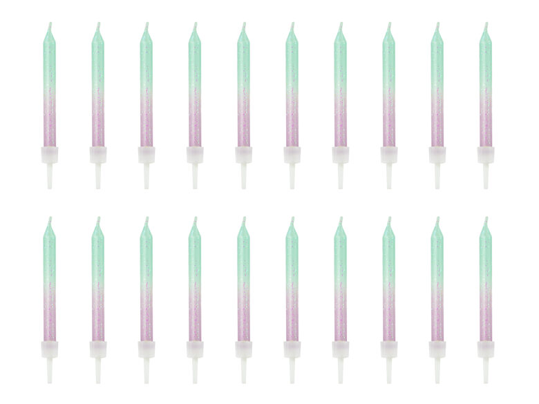 Jubilejas svecītes "Ombre" 20gab 