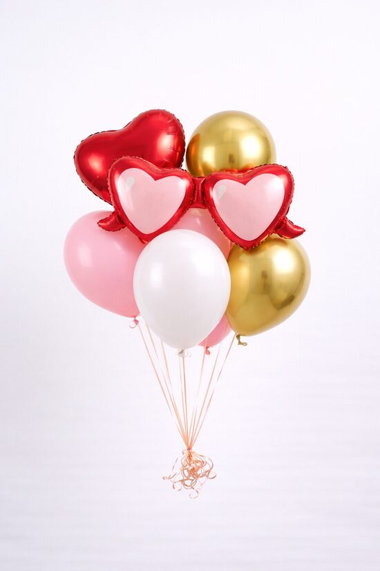 Balonu pušķis “Rozā brilles"