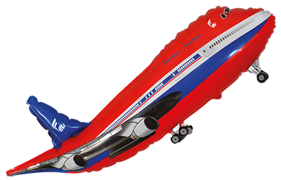 Folijas balons lidmašīna, sarkana 