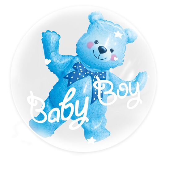 Folijas balons Lācis zils "Baby boy"