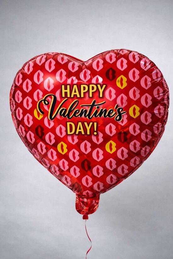 Folijas balons Happy Valentines day, kisses 