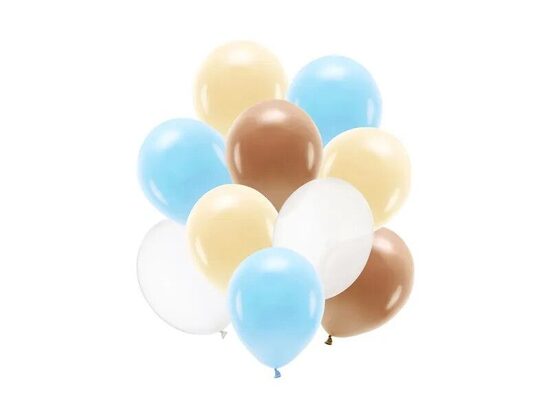 Lateksa balonu komplekts zili brūnos toņos 10 gab. 