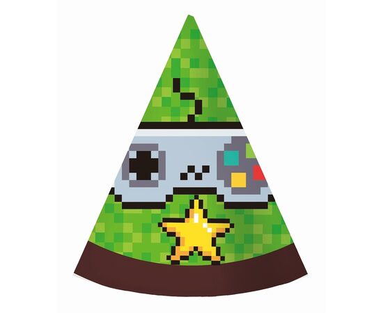 Papīra cepures "Game On", 6 gab