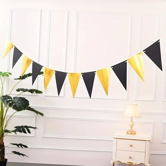 Zelta ar melnu karodziņu virtene 1,95cm