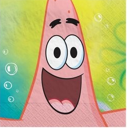 Papīra salvetes "SpongeBob" (Sūklis Bobs Kvadrātbiksis) 