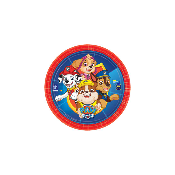 Šķīvis svinībām "PawPatrol", 23 cm. 1 iepak./8 gab.