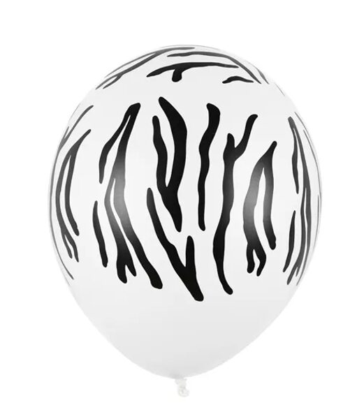 Lateksa balons ar apdruku "Zebra" 1.gab 