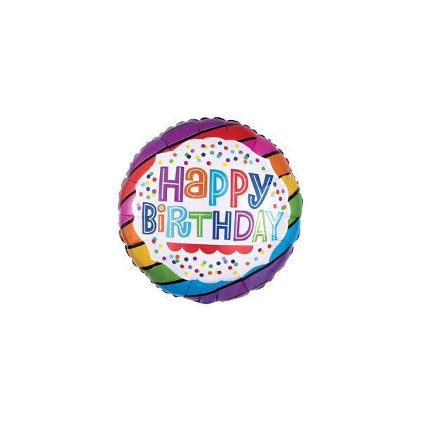 Folijas balons "Happy Birthday"