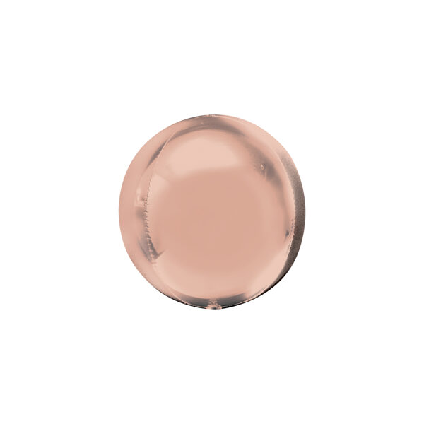 Folijas balons bumba, zelti rozā.