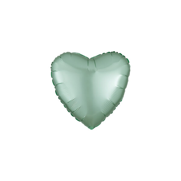 Folijas balons SIRDS formā, piparmētru zaļā krāsā 43cm