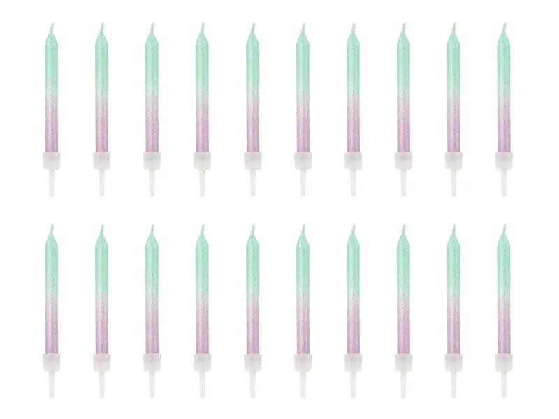 Jubilejas svecītes "Ombre" 20gab 