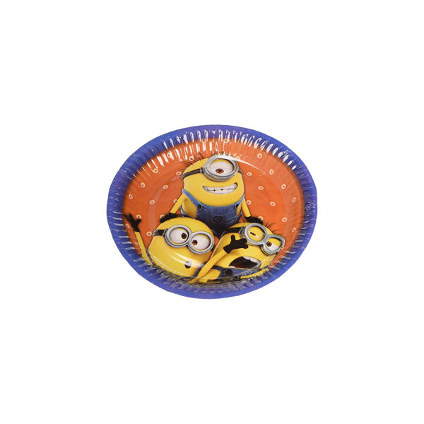 Šķīvis svinībām "Minions", 22,9 cm. 1 iepak./8 gab.
