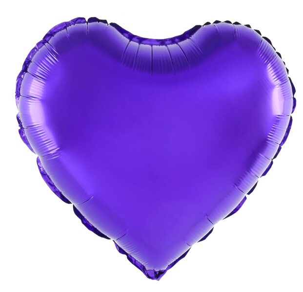 Folijas balons SIRDS formā, violetā krāsā 45 cm