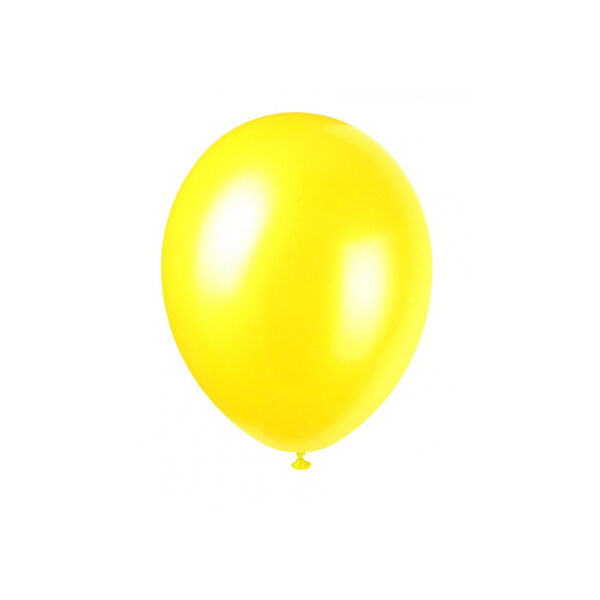 Dzeltens PERLAMUTRA lateksa balons, 1 gab.