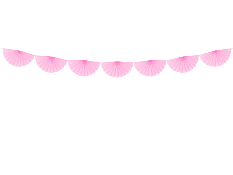 Virtene ar rozetēm gaiši rozā krāsa, 40 cm x 3m.