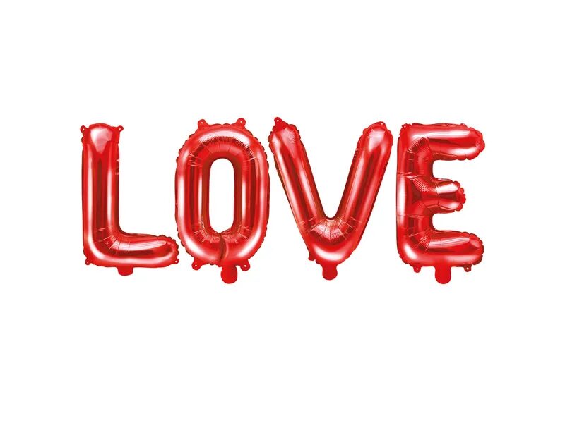 Folija balons - uzraksts "Love", sarkanā krāsā 