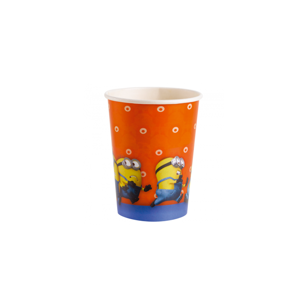 Papīra krūzīte "Minions", 266 ml. 1 iepak./8 gab.