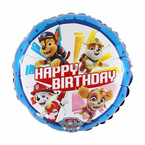 Folijas balons "Paw Patrol Happy b/day" 43cm