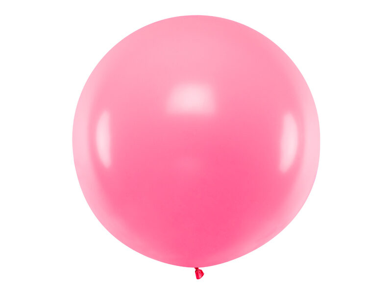 Rozā  PASTEĻKRĀSAS lateksa balons 1 gab, 1 m 