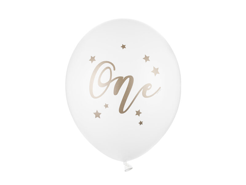 Lateksa balons ar apruku "One" 1 gab 