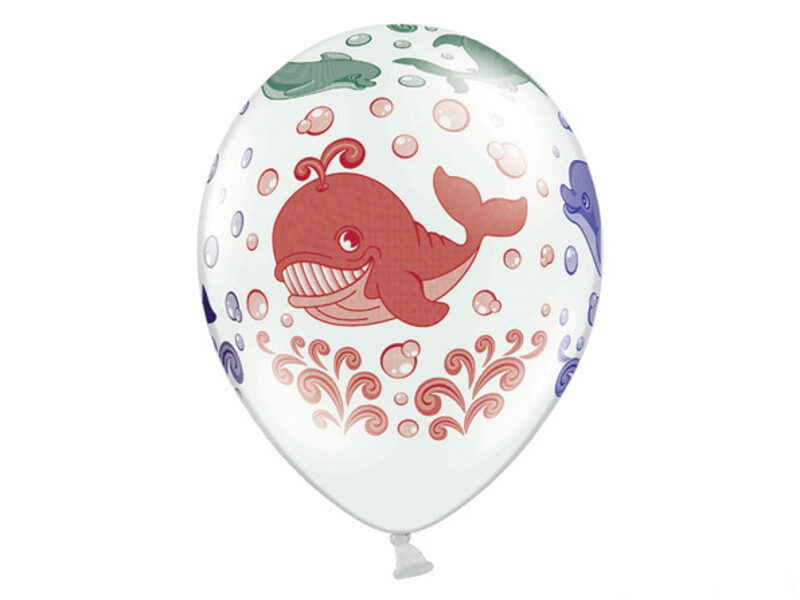 Lateksa balons ar apdruku "Jūras pasaule", 1 gab.