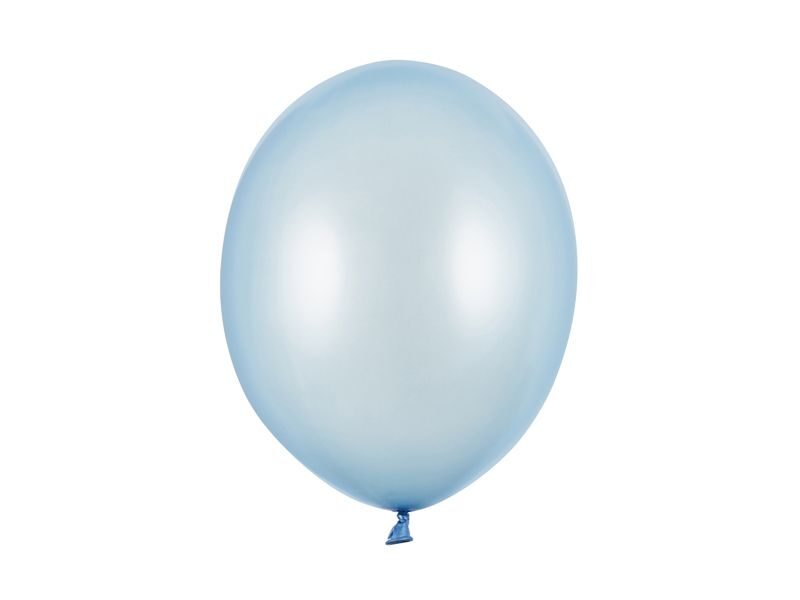 Gaiši zils/baby blue PERLMUTRA lateksa balons,1 gab