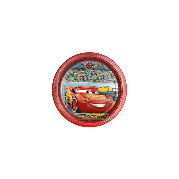 Šķīvis svinībām "LIGHTNING MCQUEEN". 23 cm. 1 iepak./8 gab.