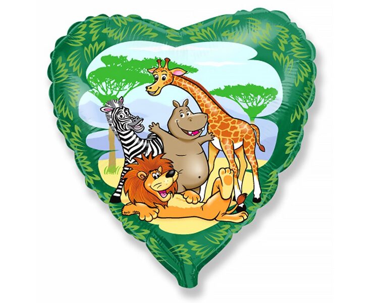 Folijas balons "Madaskara" SIRDS formā 
