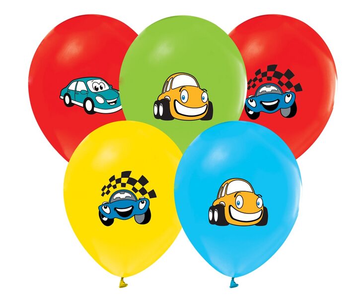 Balonu komplekts "Smaidīgās mašīnas"
