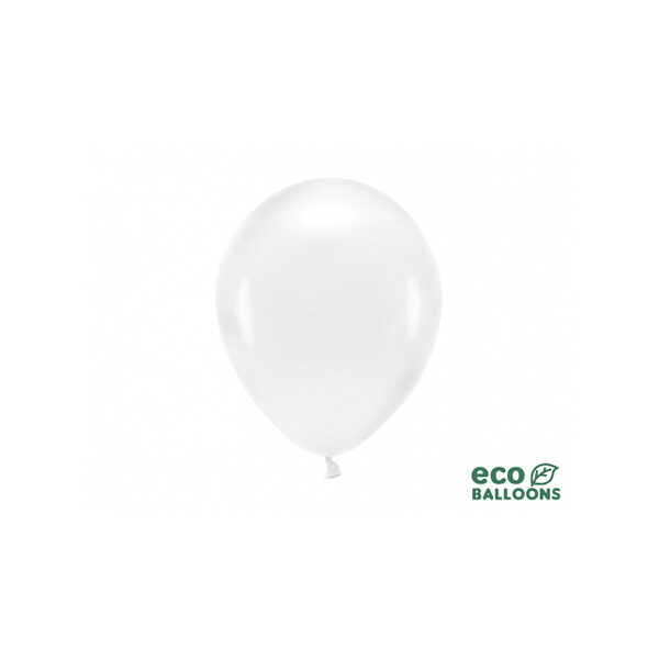 Caurspīdīgs EKO lateksa balons (26cm), 1 gab.
