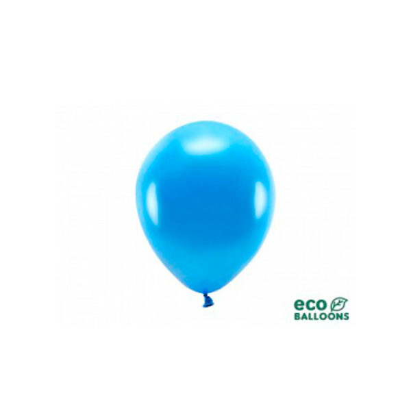 Zils EKO metalic lateksa balons (26cm), 1 gab.