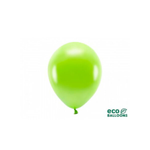 Salātzaļš EKO metalic lateksa balons (26cm), 1 gab.