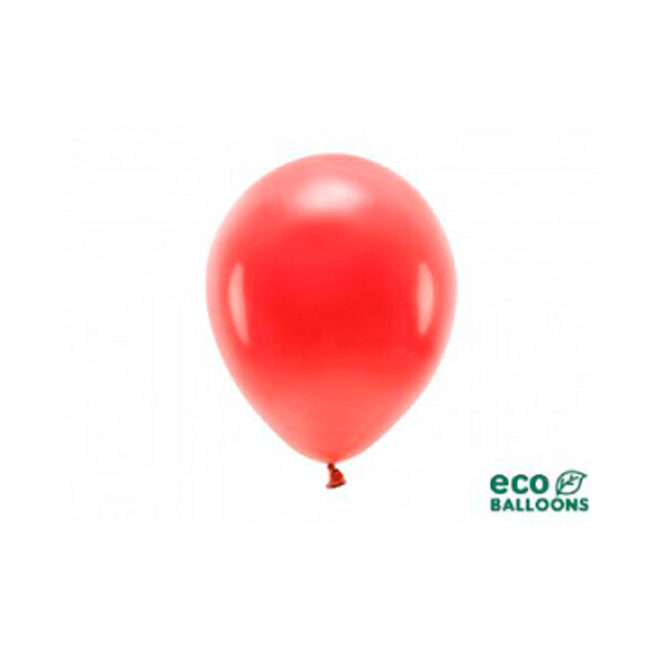 Sarkans EKO pasteļkrāsas lateksa balons (26cm), 1 gab.