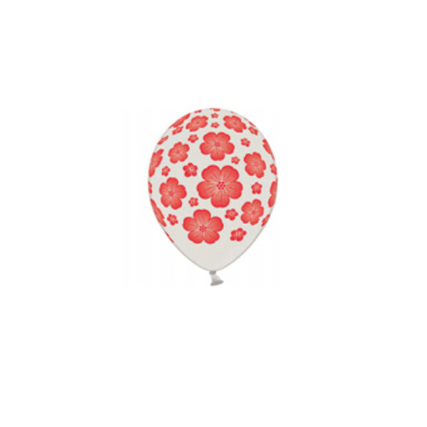 Lateksa balons ar apdruku "Ziedi_2", 1 gab.