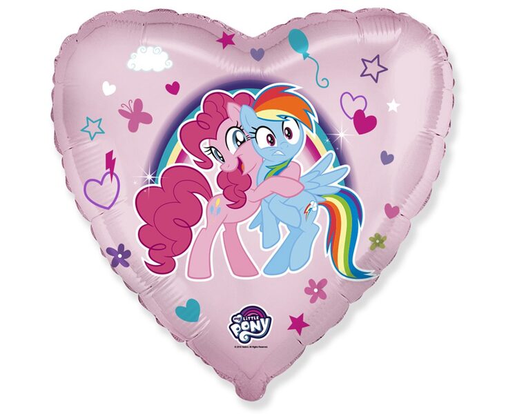 Folijas balons sirds fomā  My little Pony Hug"