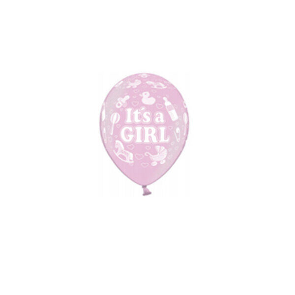 Lateksa balons ar apdruku "It's a GIRL", 1 gab.