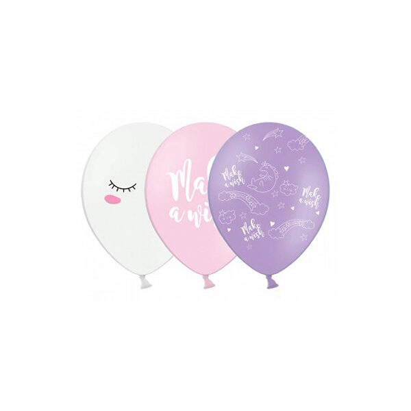Lateksa baloni ar apdruku "Unicorn Mix", 3 gab.