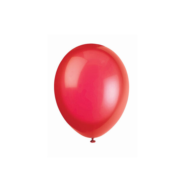 Sarkans PERLAMUTRA lateksa balons, 1 gab.
