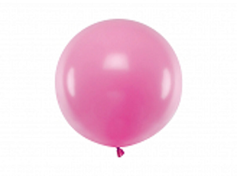 Rozā PASTEĻKRĀSAS lateksa balons 60 cm 