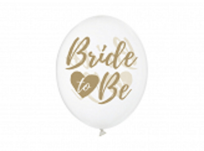 Caursīdīgs  lateksa balons "Bride to be", 1 gab.