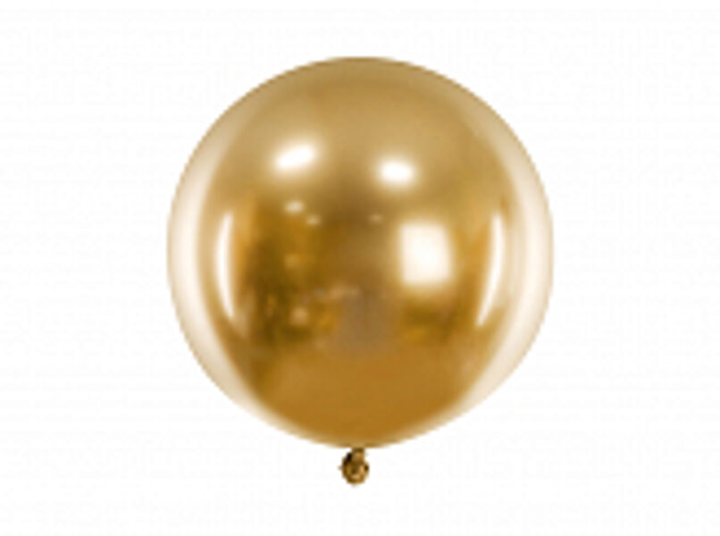 Zelta HROM lateksa balons 1.gab 60 cm