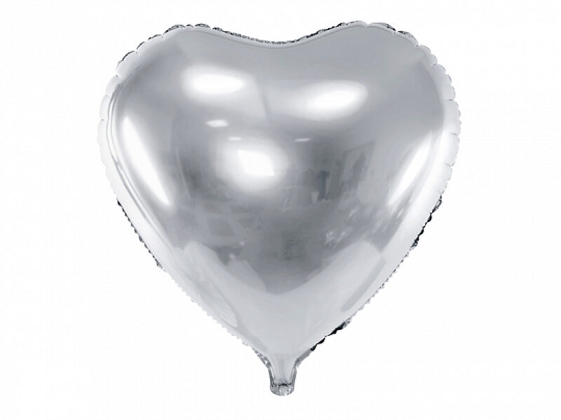 Folijas balons SIRDS formā, sudraba krāsā 45cm