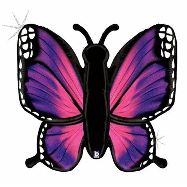 Folijas balons “Taurenis”_ violetā krāsā ar gliteriem.