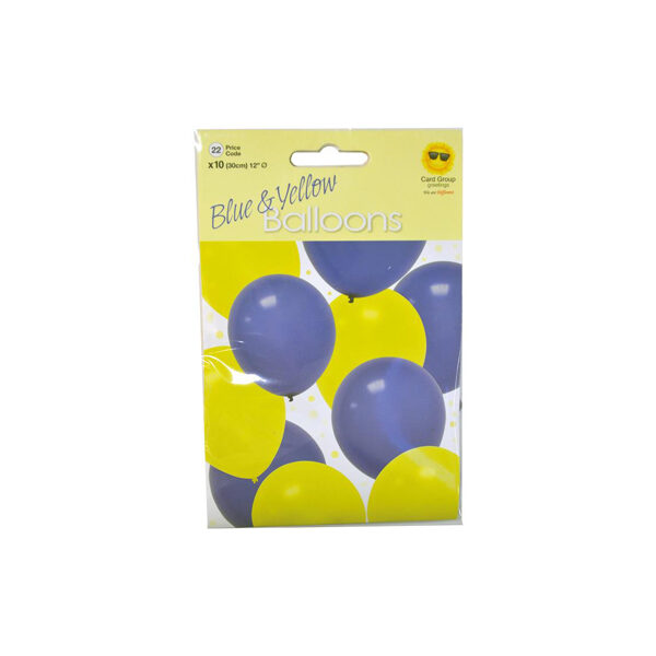 Zili un dzelteni baloni 10 gab.